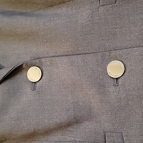 Calvin Klein Women's Two Piece Suit Blazer and Pants Set Charcoal Gray Size 4 - Picture 4 of 9